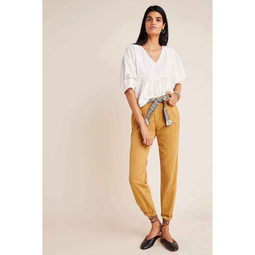 Anthropologie Scout Slim Pleated Pants Size 26